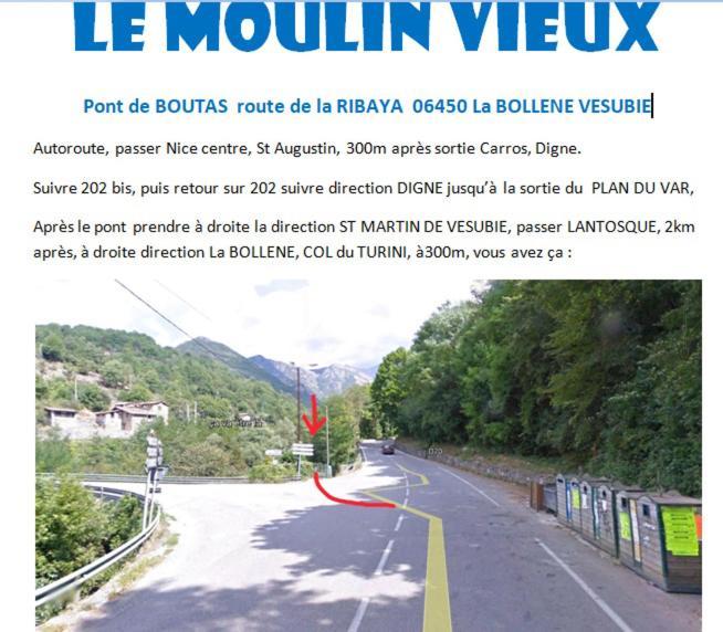 Moulin Vieux Acomodação com café da manhã La Bollène-Vésubie Exterior foto